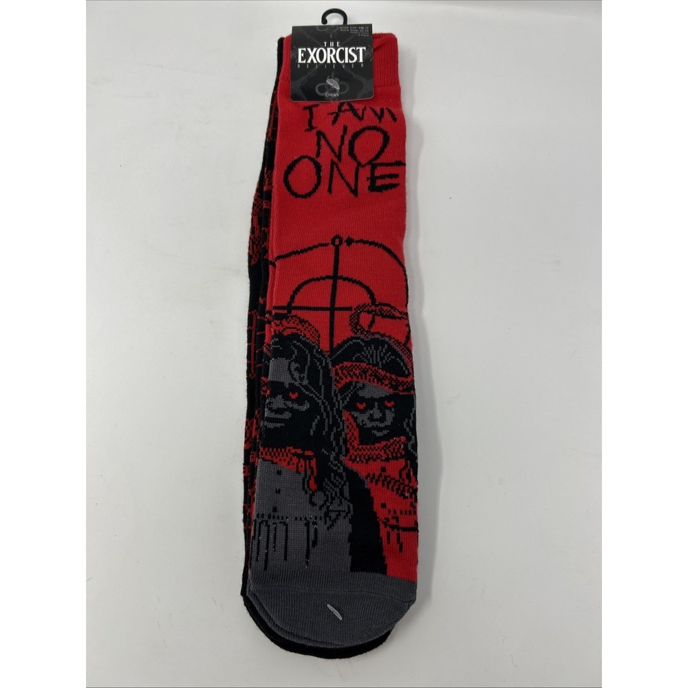 The Exorcist‎ Believer Crew Socks 2 Pairs I Am No One Horror Movie